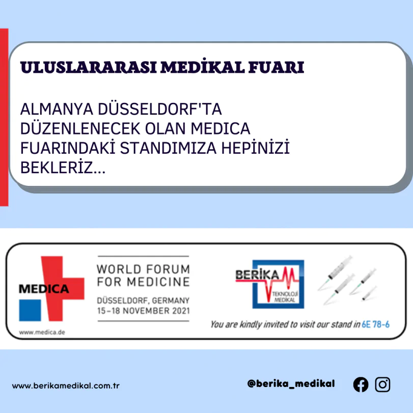 15-18 KASIM 2021 ULUSLARARASI MEDİKAL FUARI