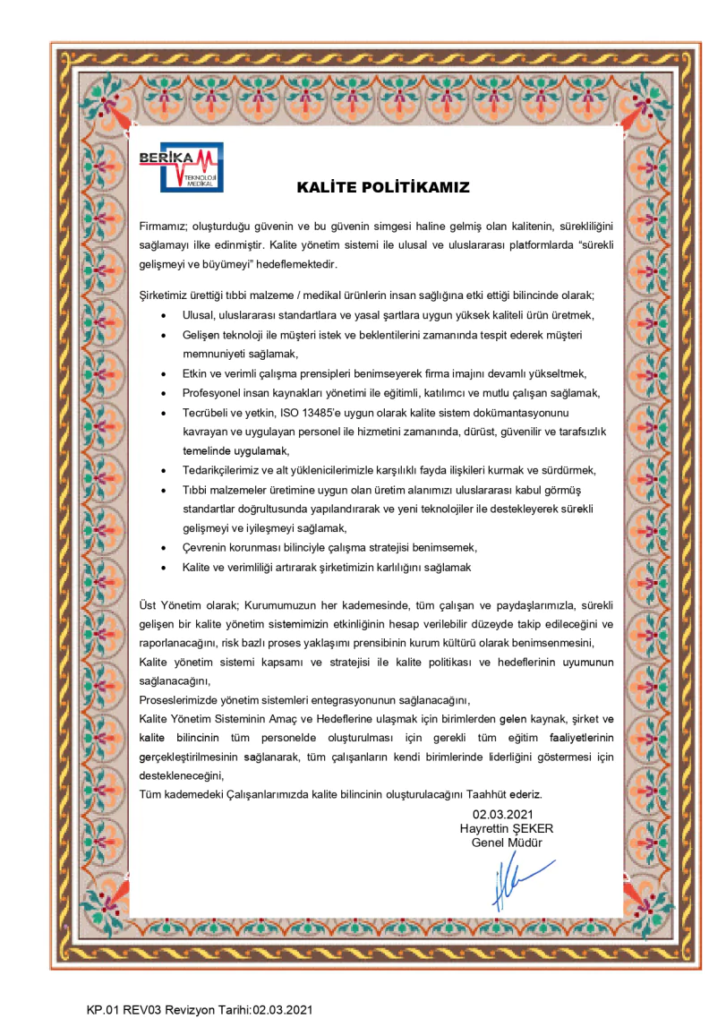 Kalite Politikamız 2